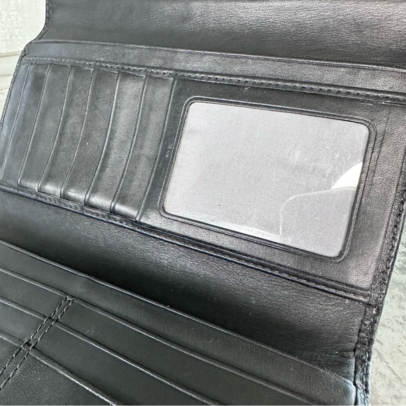 Coach Soho Pleated North South Tote F15045 And Trifold Wallet Set SV/Black - Picture 14 of 15